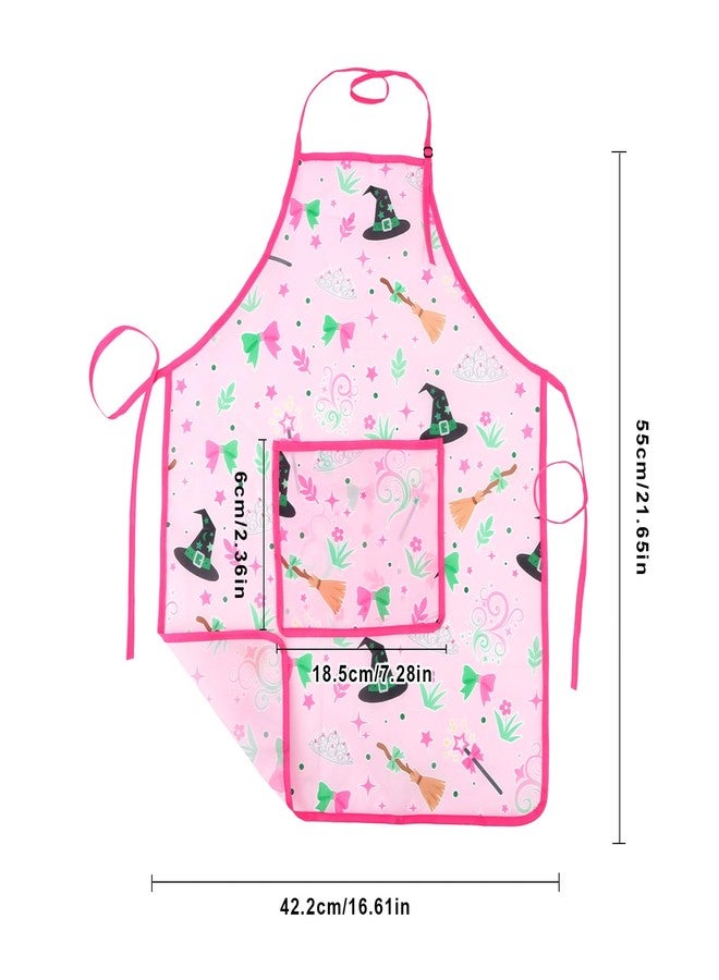 BAHABY 2 PCS Kids Apron Wicked Themed Aprons for Kids Adjustable Strap Cooking Baking Artist Crafts Gardening Aprons - Image 2